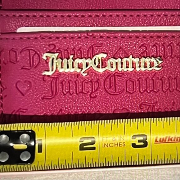 Juicy Couture "Love Actually" Wristlet Wallet, Key Chain Fob & Scarf 4.5 x 3.5 - Picture 8 of 10